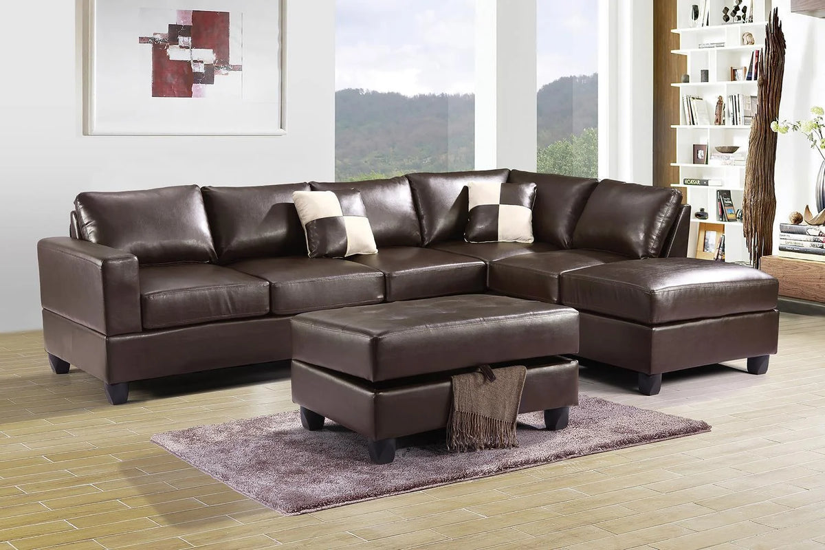 Cappuccino 2-Piece Sectional Sofa D5683