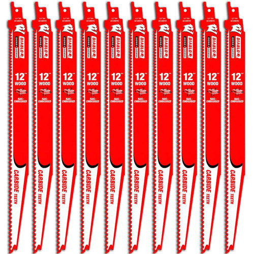 12 inch Nail Embedded Wood Reciprocating Blades U826