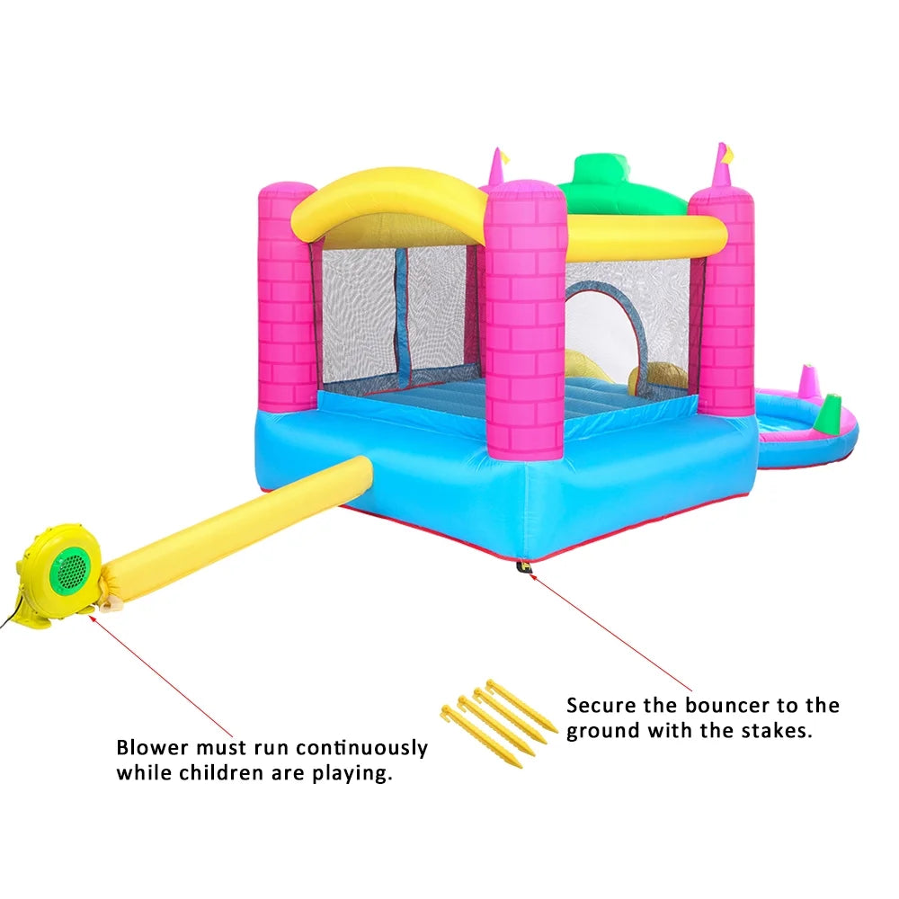 12.5' x 6.7' x 6.2' Inflatable Bounce House with 350W Air Blower M938156