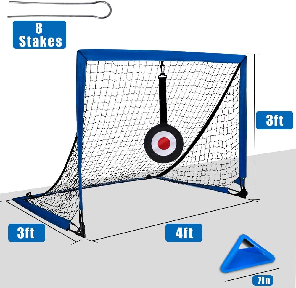Set of 2 Pop Up Soccer Goals with Carrying Case Y885