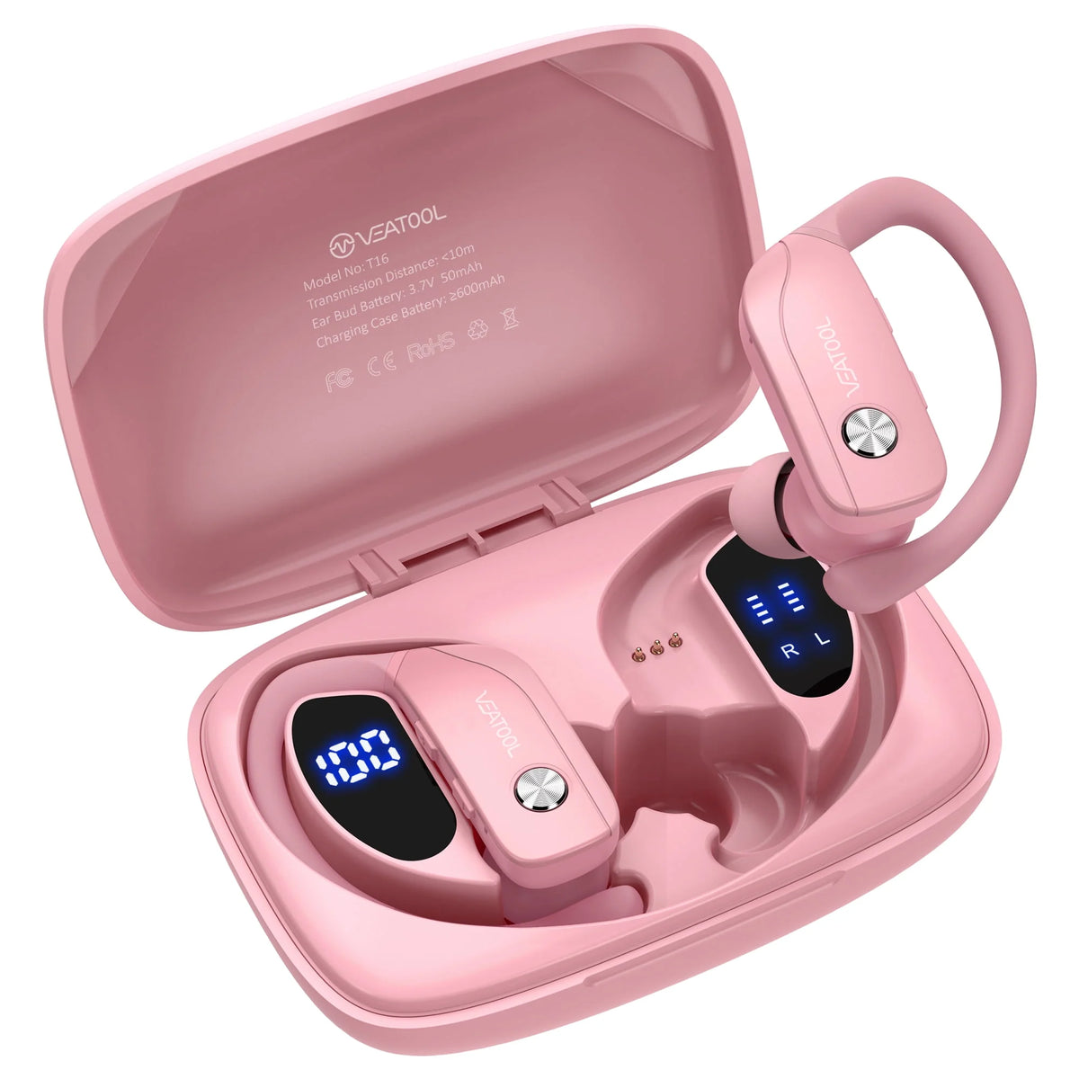 Wireless Bluetooth Earbuds with Earhooks Built-in Mic V72756