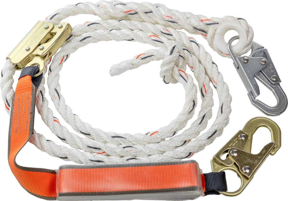 25’ Vertical Lifeline Assembly with Shock Absorber and Extension Lanyard C480561