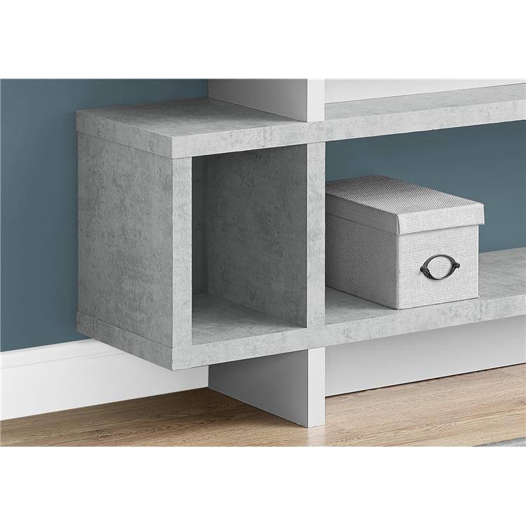 Grey White Particle Board Bookcase I874