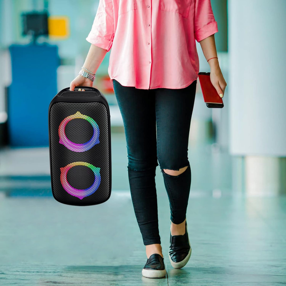 80W Bluetooth Speaker with Wireless Microphone D9281