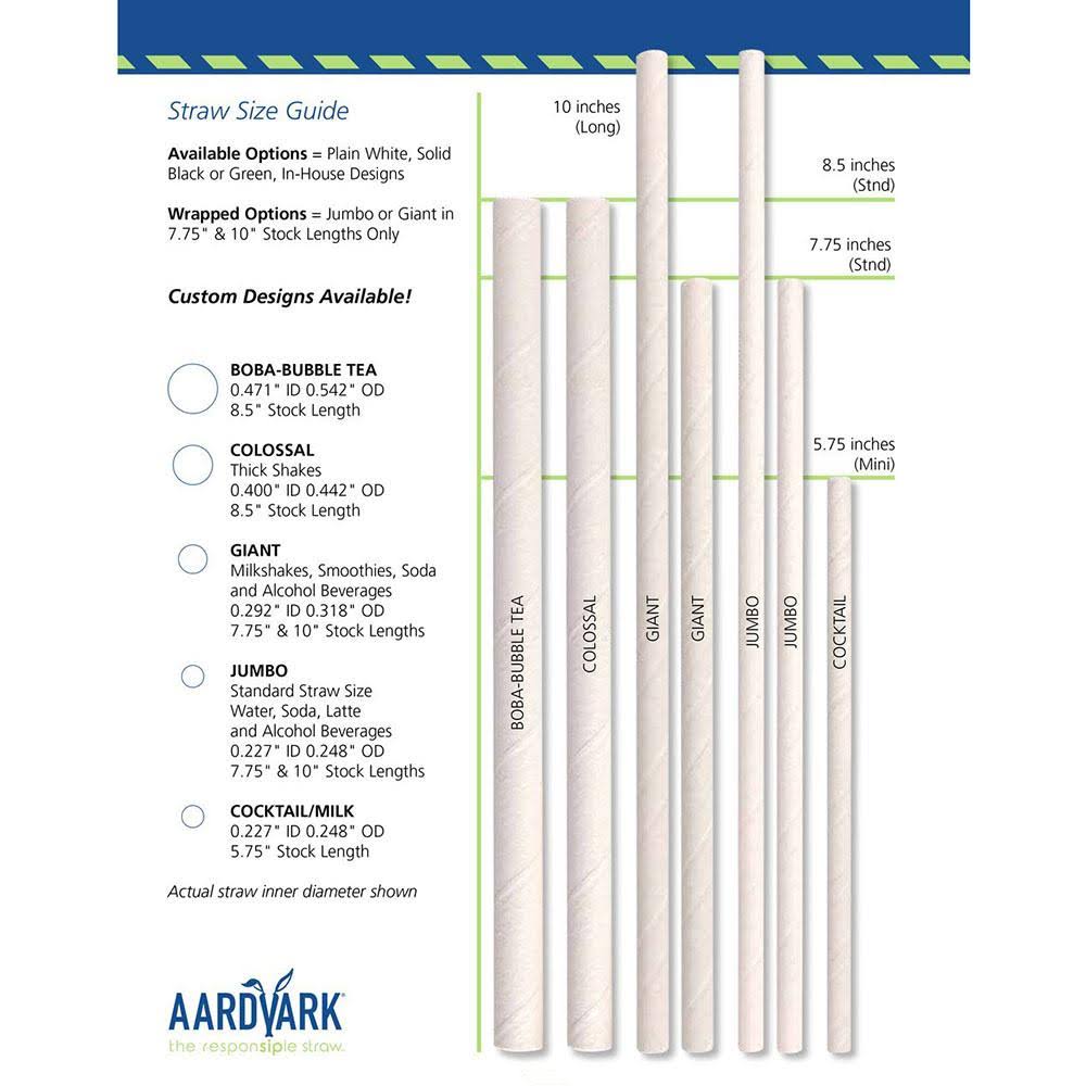 7 3/4x22 Jumbo Red / White Striped Paper Straw Q691