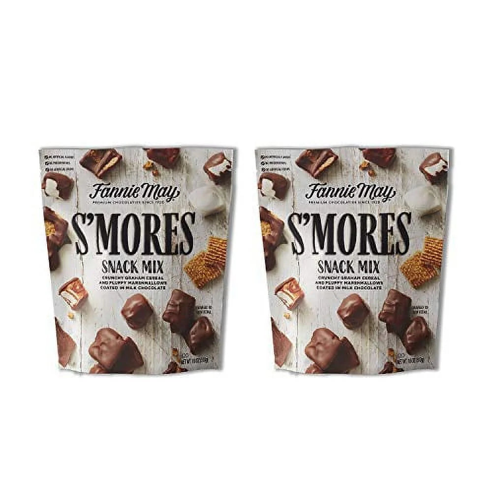 18oz Bag 2 Pack Milk Chocolate Covered Mini Marshmallows and Graham Cereal Snack Mix R4303