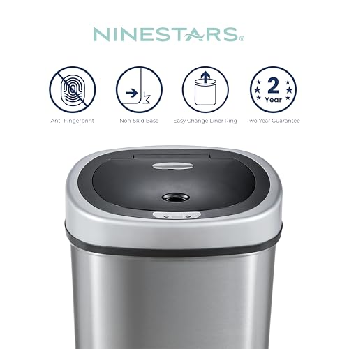 Automatic Touchless Trash Can 13 Gal Stainless Steel X245
