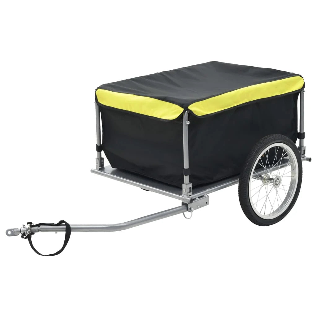 Bike Cargo Trailer Black and Yellow 143.3 lb J264