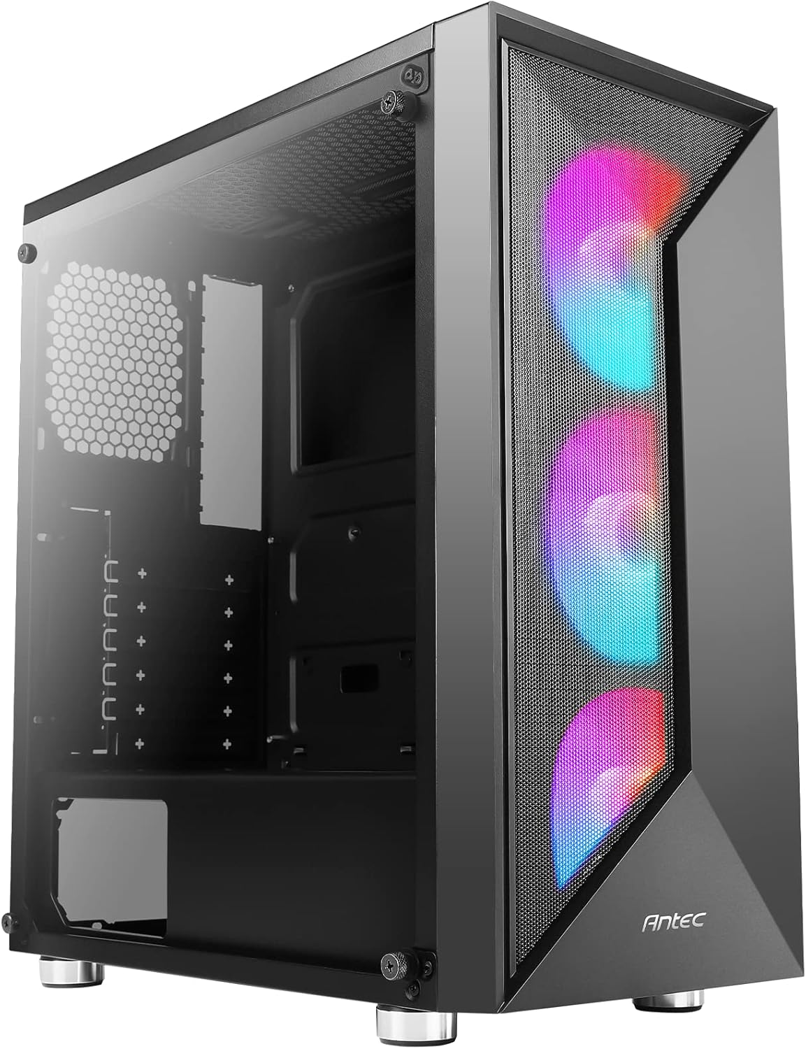 Black Mid Tower ATX Gaming Case with 3x120mm ARGB Fans P8940
