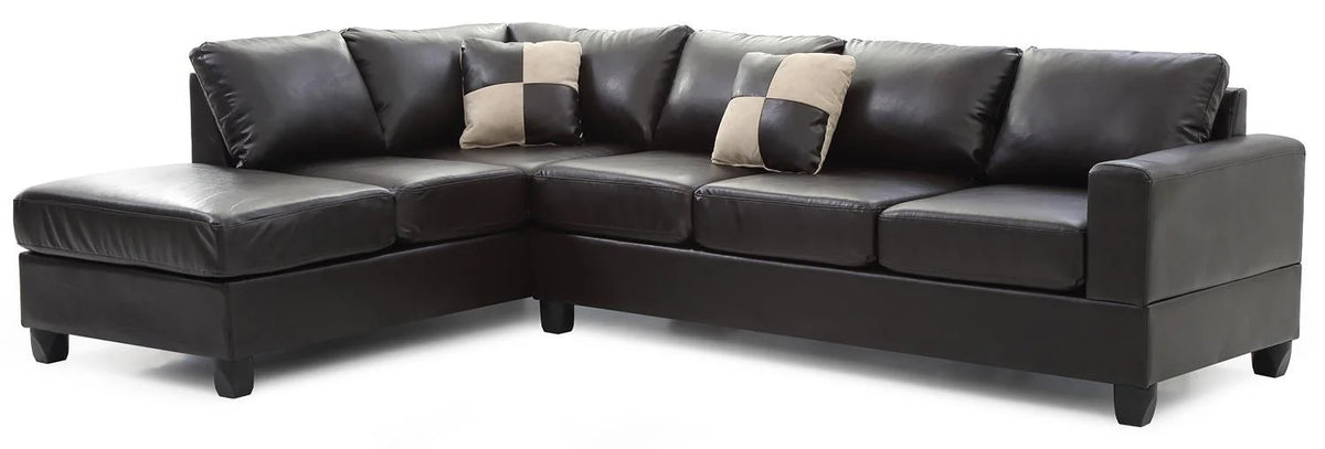 Cappuccino 2-Piece Sectional Sofa D5683