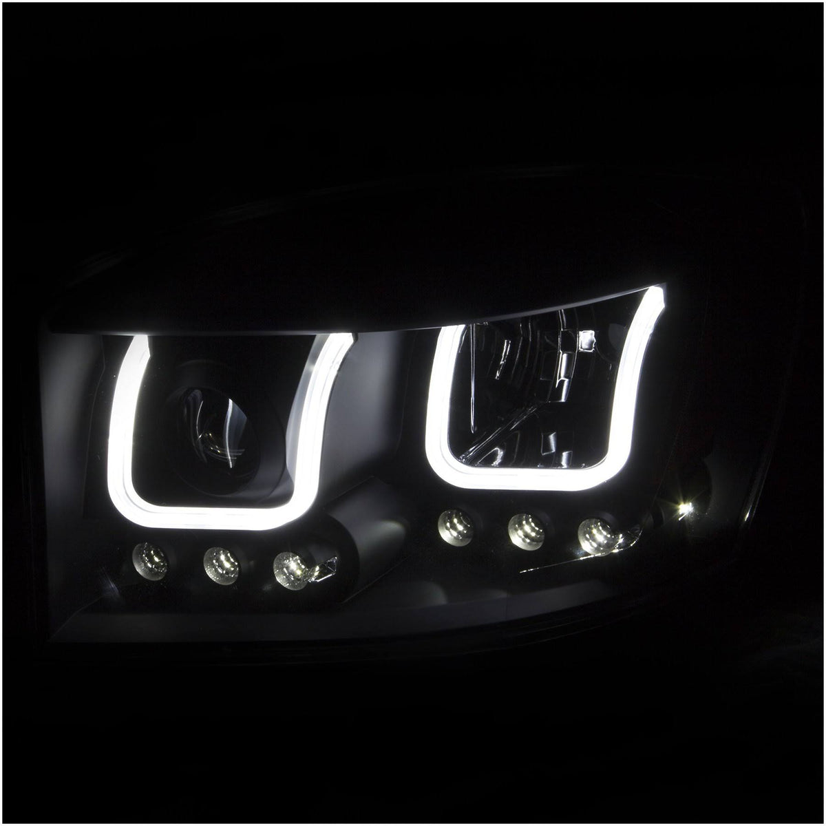 Black U-Bar Projector Headlights K18485