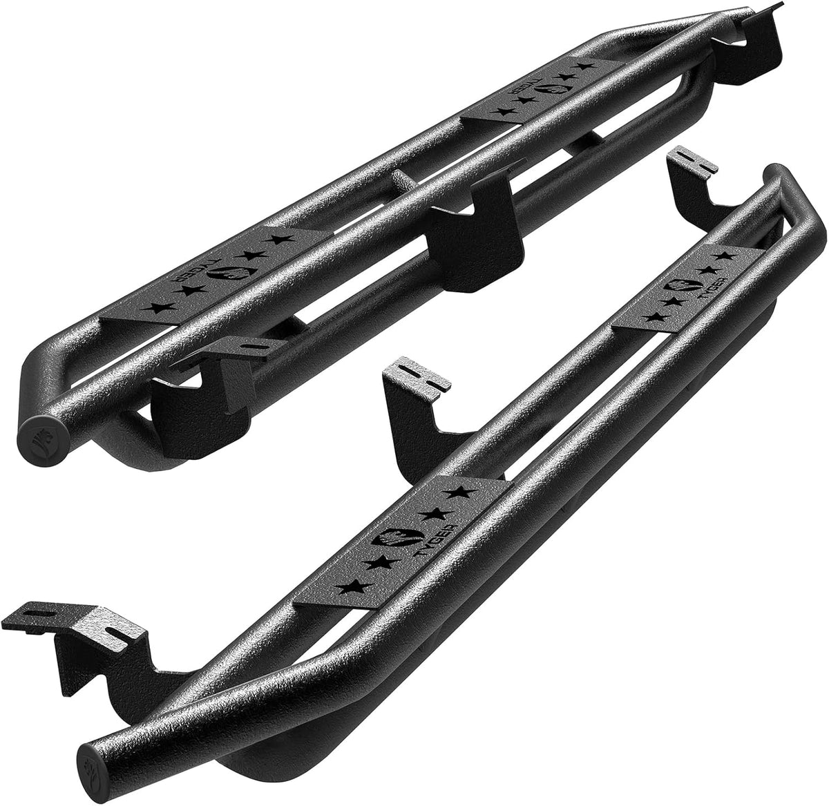 Textured Black Side Step Nerf Bars for Tacoma Double Cab S7617