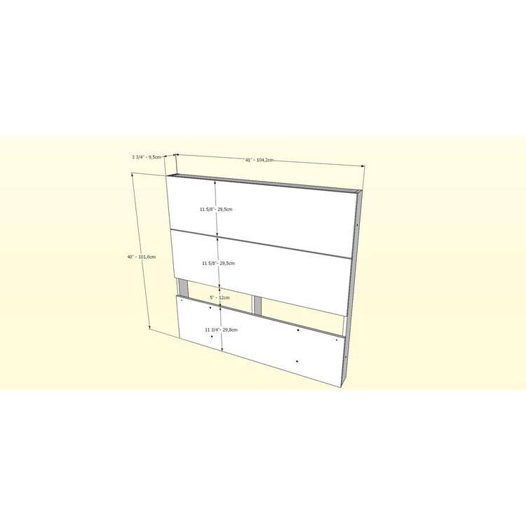 White and Truffle 2 Piece Twin Size Bedroom Set T517