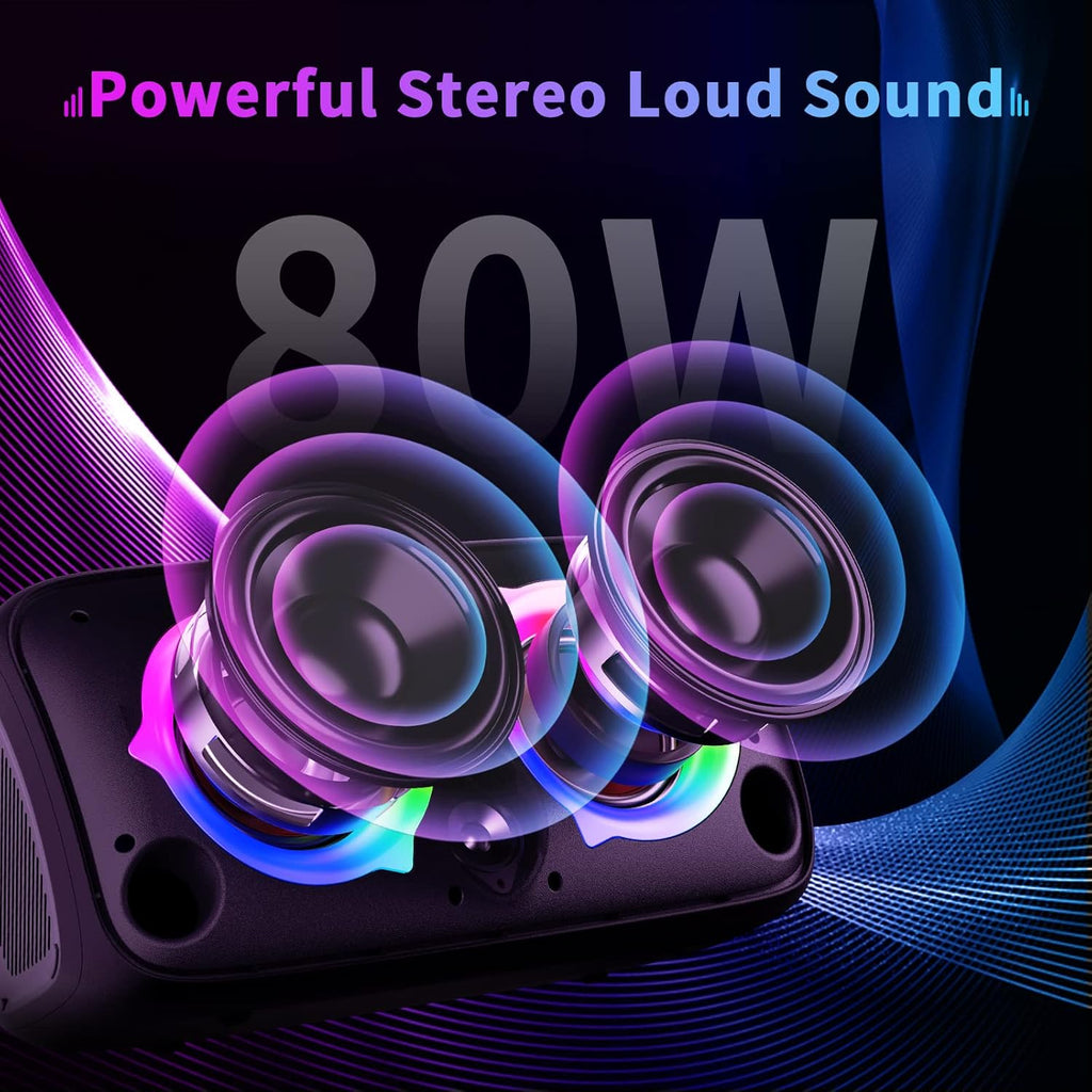 80W Bluetooth Speaker with Wireless Microphone D9281