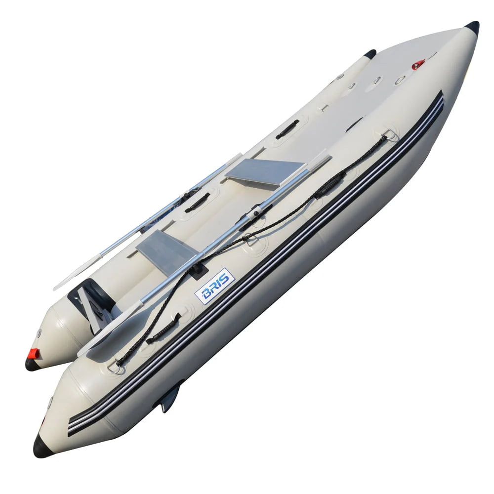 11Ft Inflatable Catamaran Boat Dinghy Gray V557200