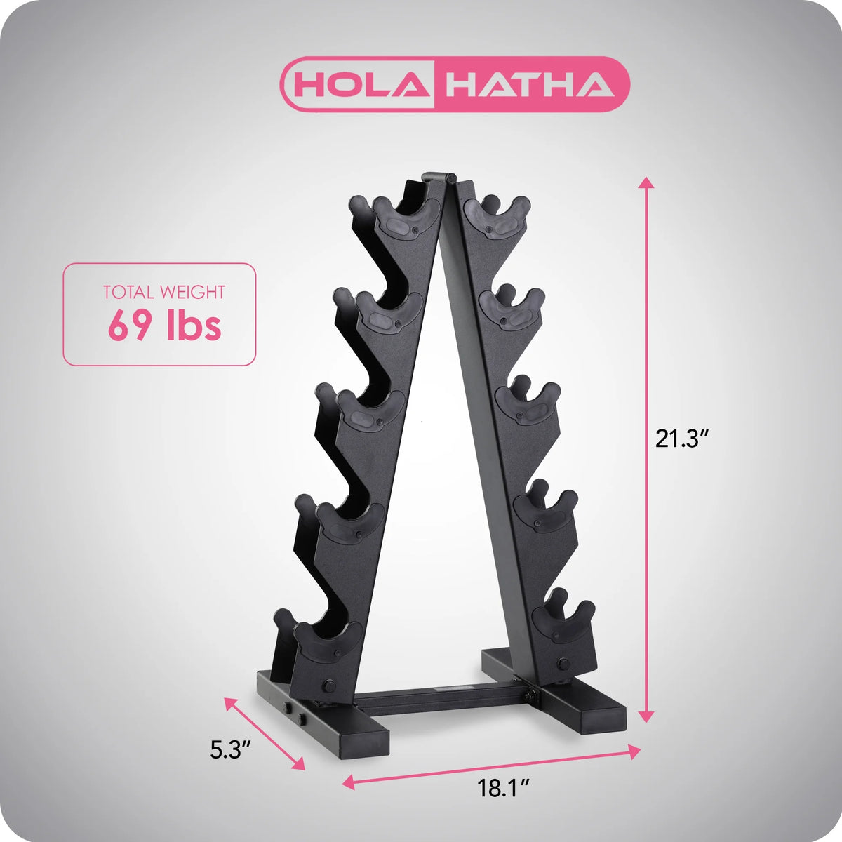 Neoprene Dumbbell Weight Set with Rack J113487
