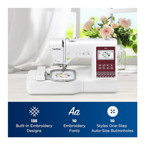 Computerized Sewing and Embroidery Machine with 4 x 4-inch Embroidery Area F1155