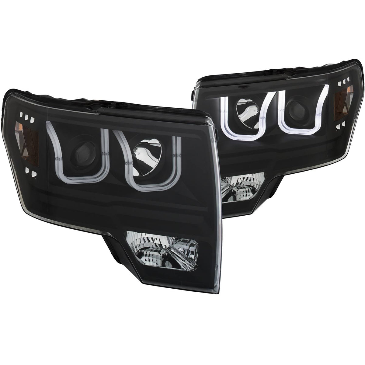 Black U-Bar Projector Headlights K18485