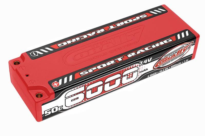 6000mAh 7.4V 2S 50C Hardcase Lipo Battery B14803