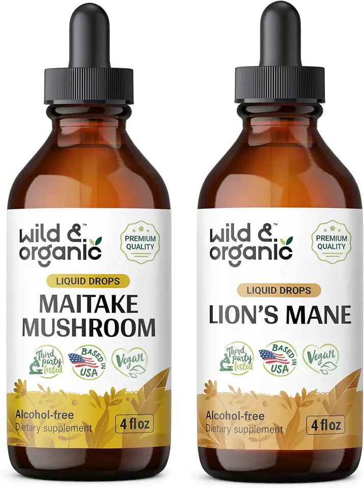 Maitake Mushroom Tincture 4 fl oz & Lion's Mane Tincture 4 fl oz S479381