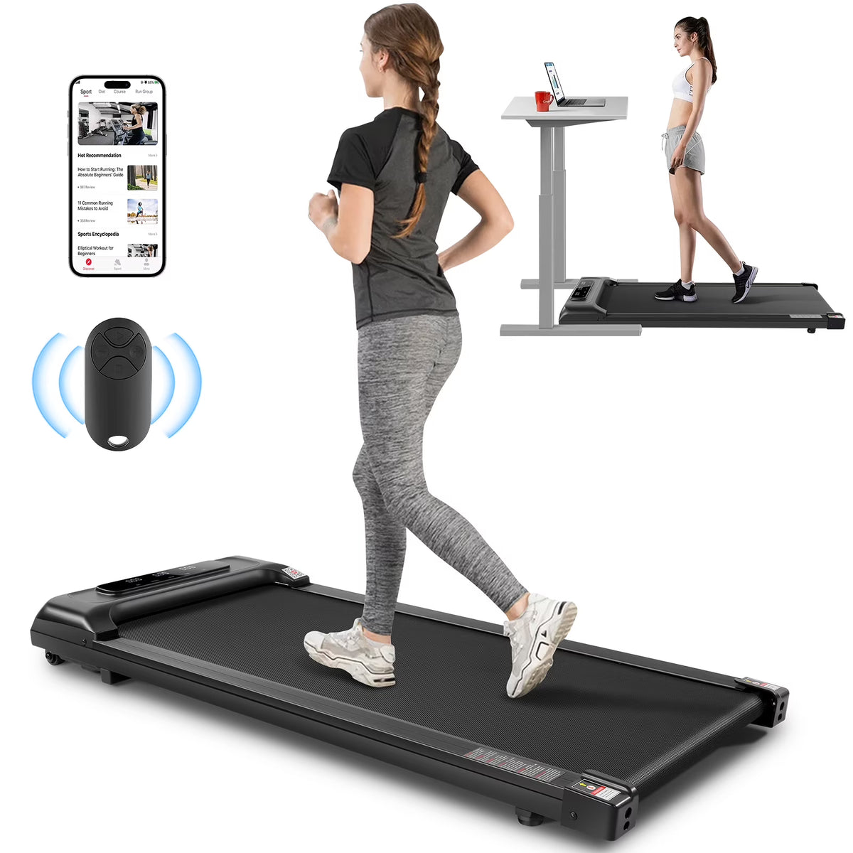2.5HP Electric Walking Pad Treadmill with LED Display P593633