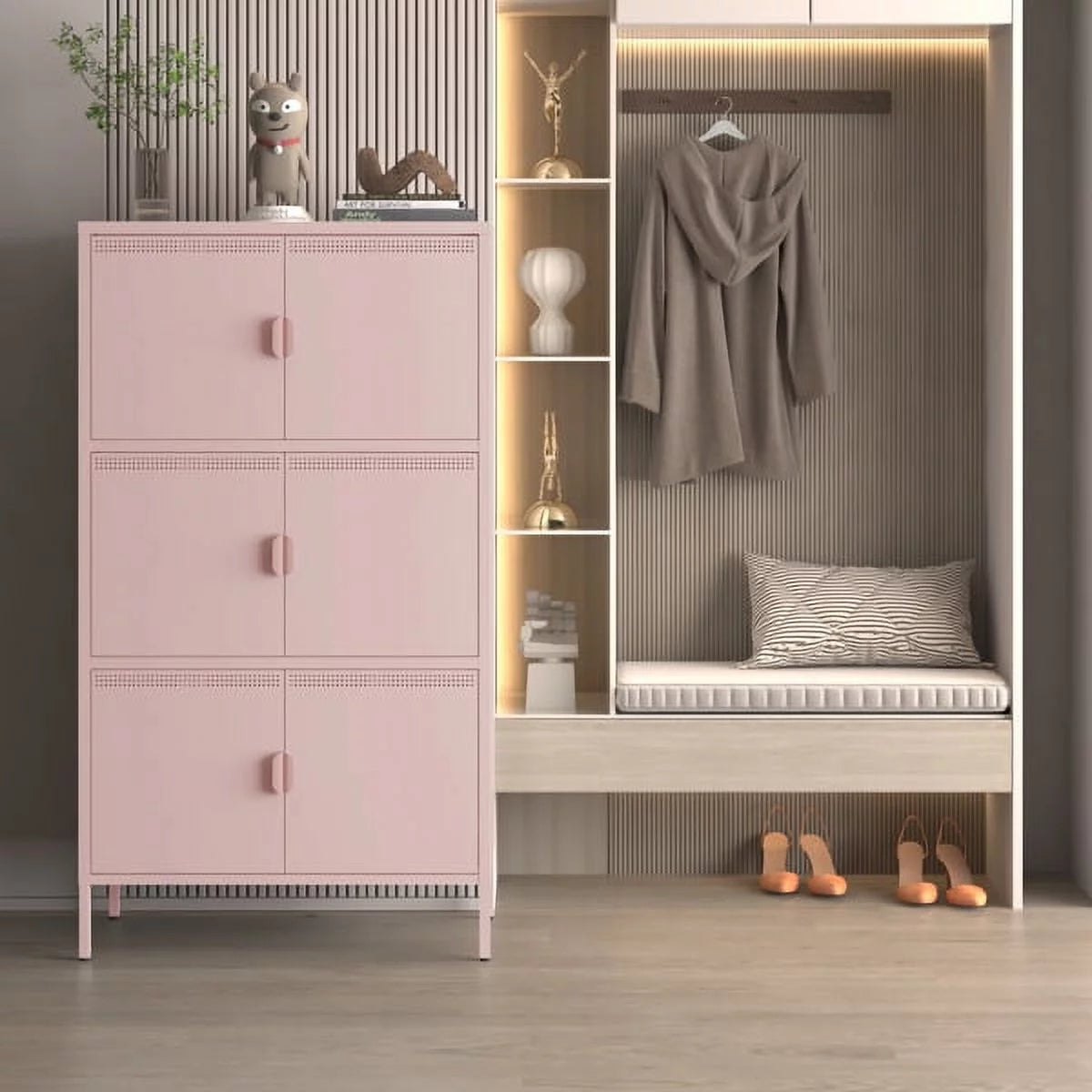 6 Doors Metal Storage Cabinet with Adjustable Shelves P5305