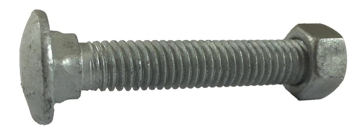 3/8-16 x 3-1/2 Inch Galvanized Carriage Bolts with Nuts, 100 Pieces Y29887