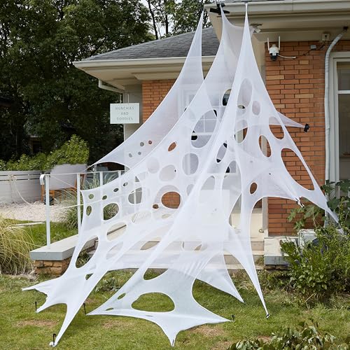 Glow-in-The-Dark White Spider Web Decoration U148