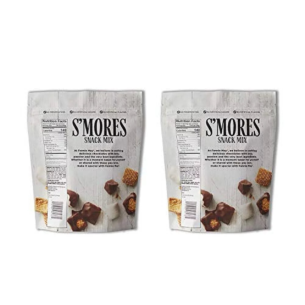 18oz Bag 2 Pack Milk Chocolate Covered Mini Marshmallows and Graham Cereal Snack Mix R4303