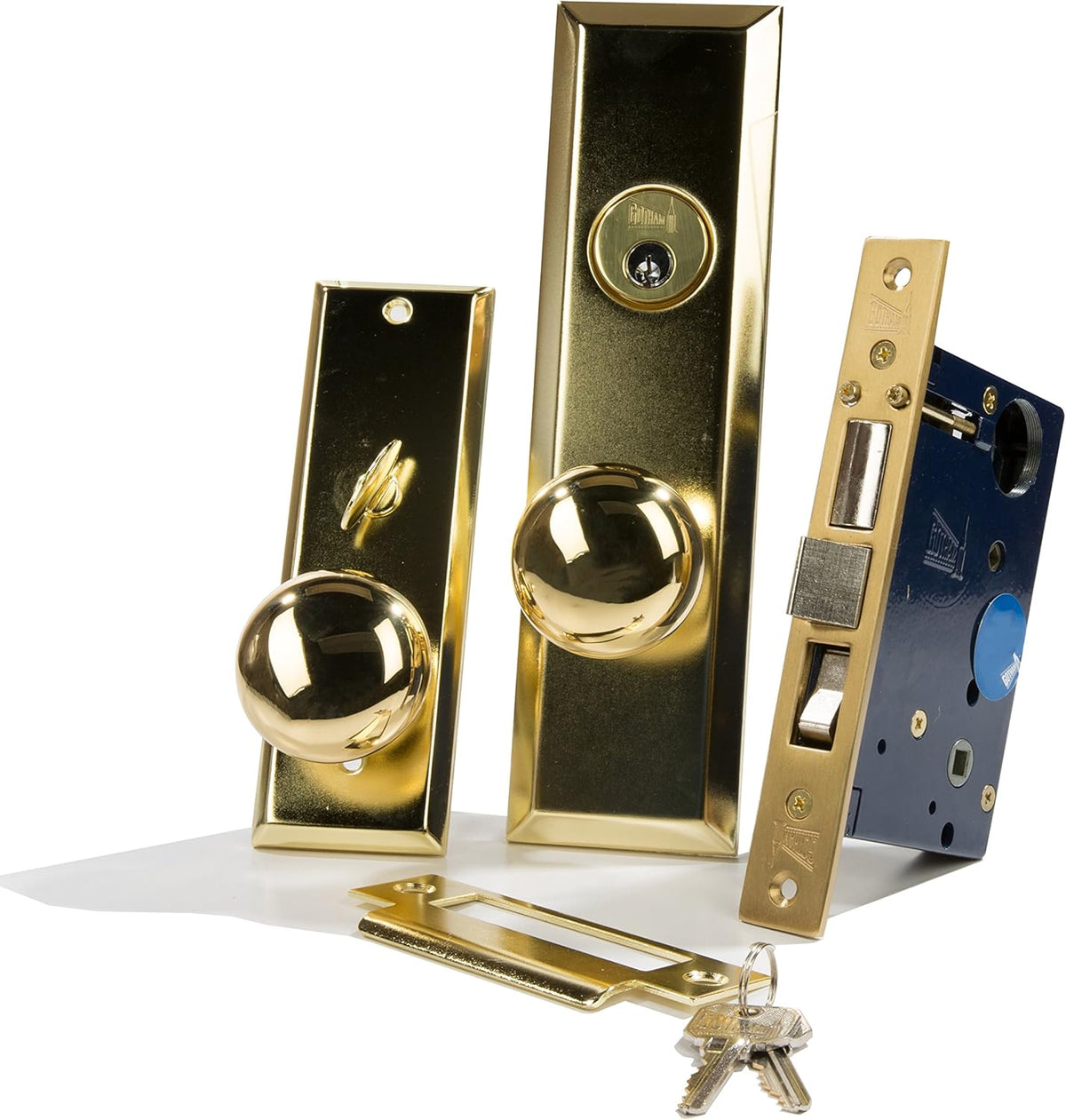 Polished Brass Mortise Lockset Pack of 2 T92956