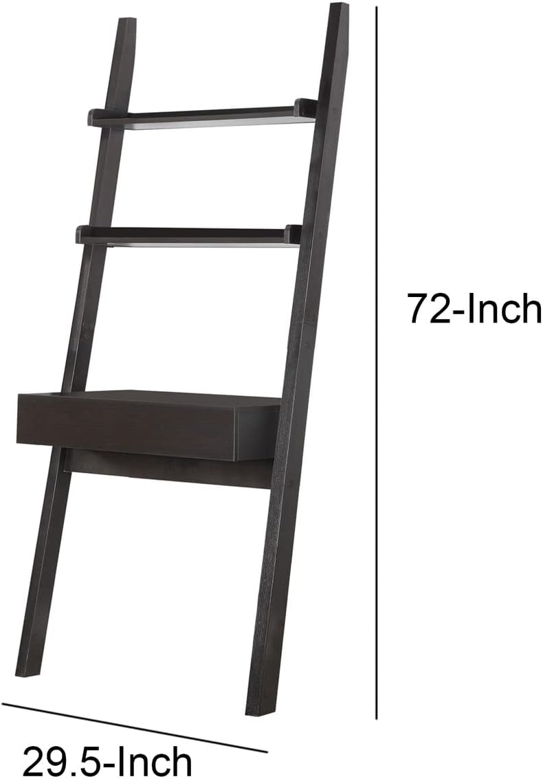 Brown Wall Leaning Ladder Writing Desk U72326