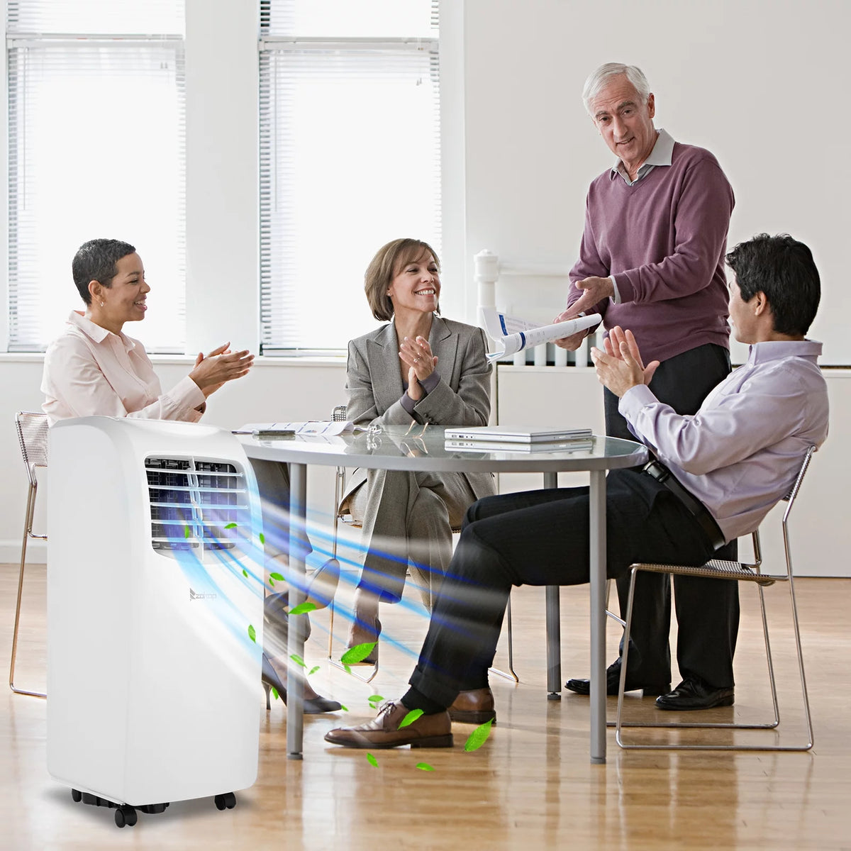 Portable Electric Air Conditioner with Cooler, Dehumidifier, Fan B876663