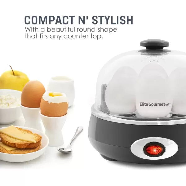 Charcoal Grey 7 Egg Capacity Electric Egg Cooker P712650