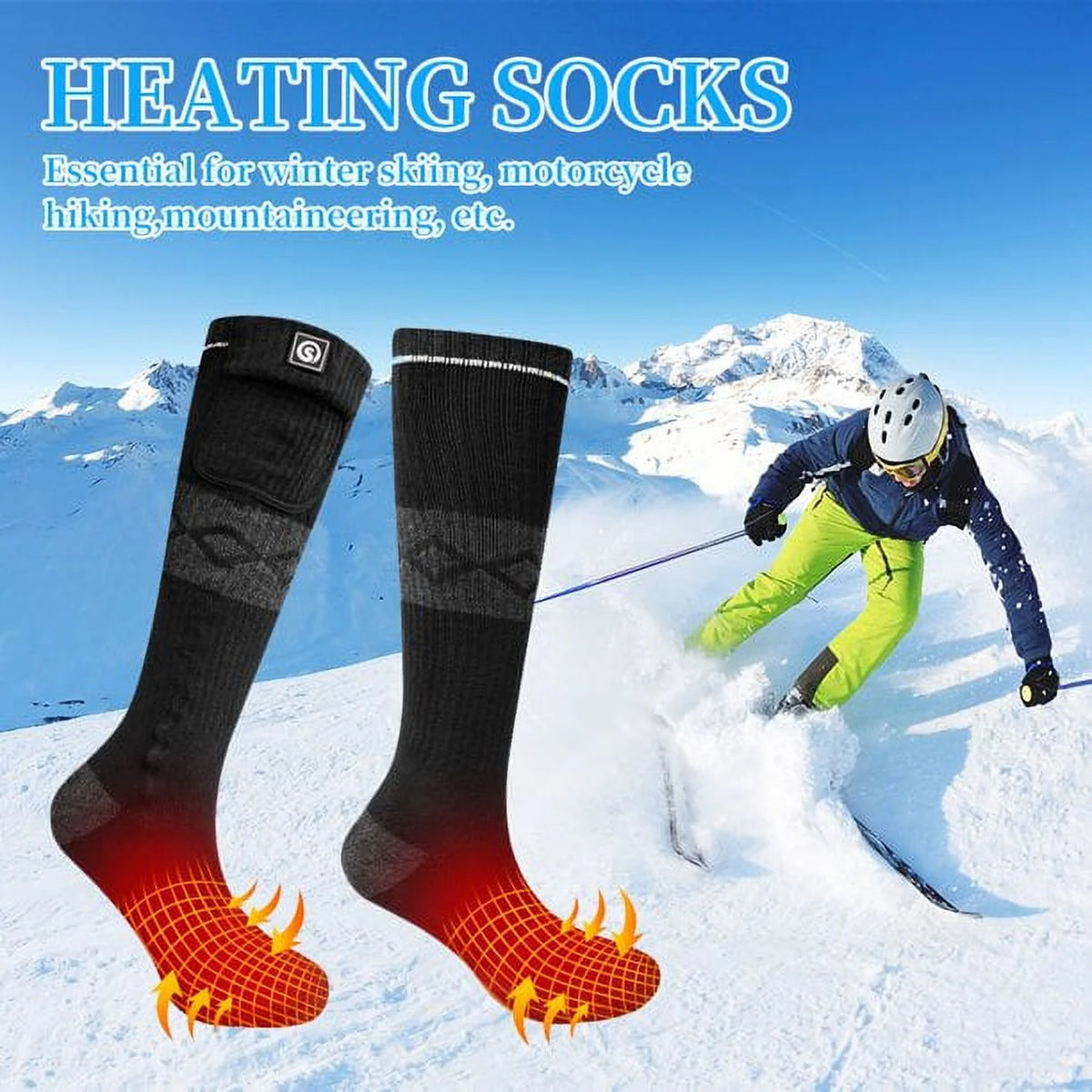 Heated Socks with Rechargeable Battery D4010