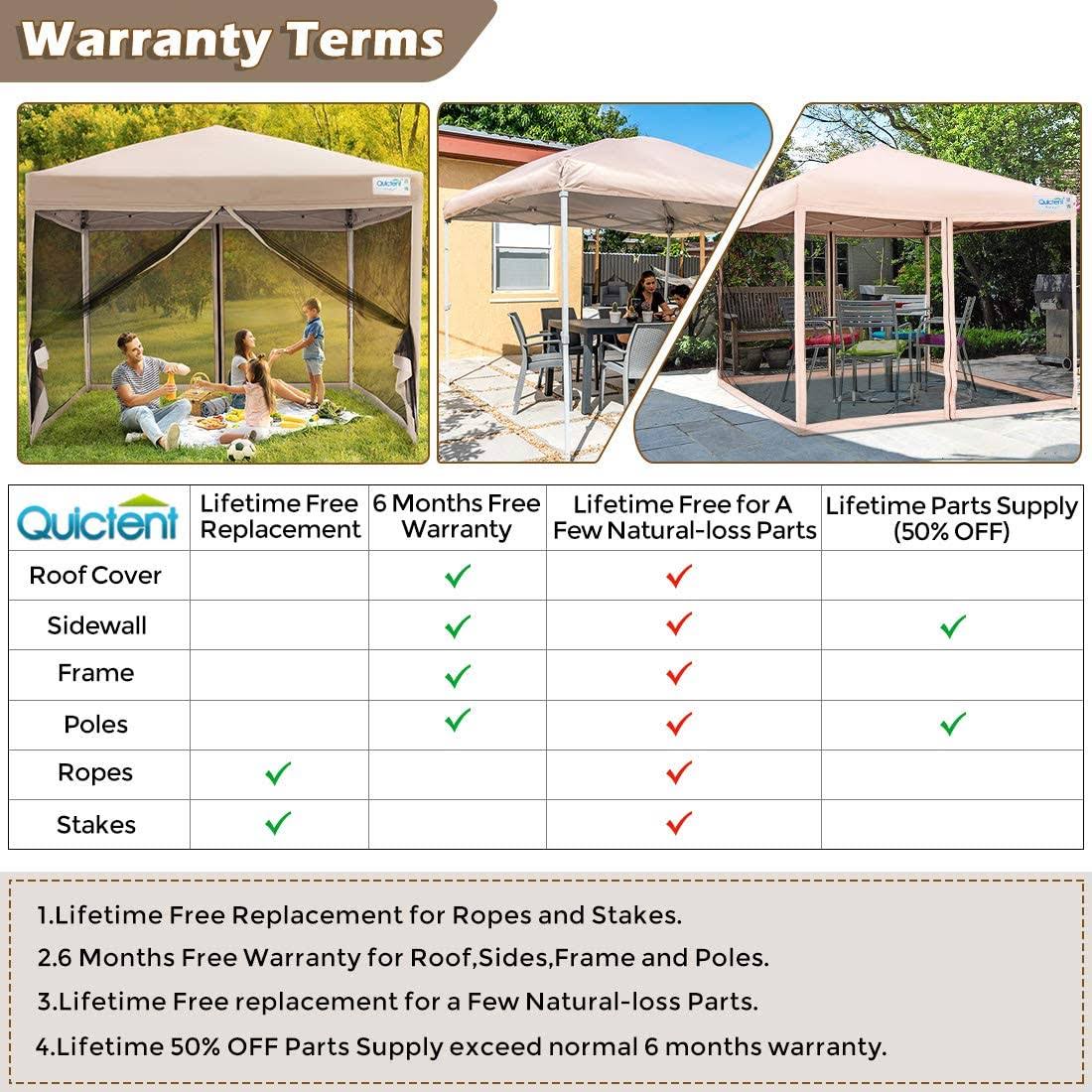 Tan Pop Up Canopy with Netting B360