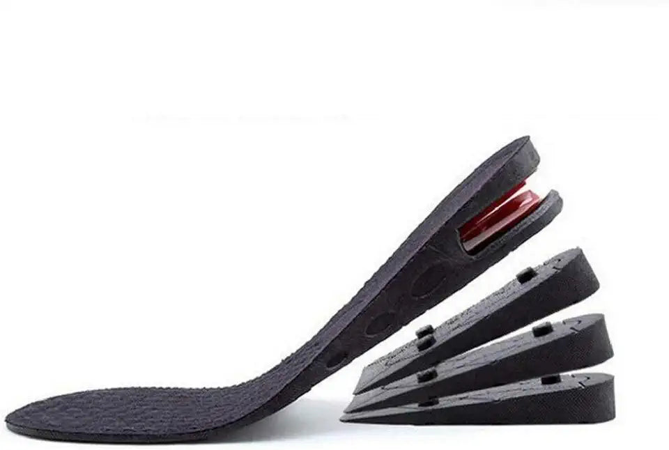 Men Shoe Insole 3-Layer Air Cushion Heel Insert Silicone W84769