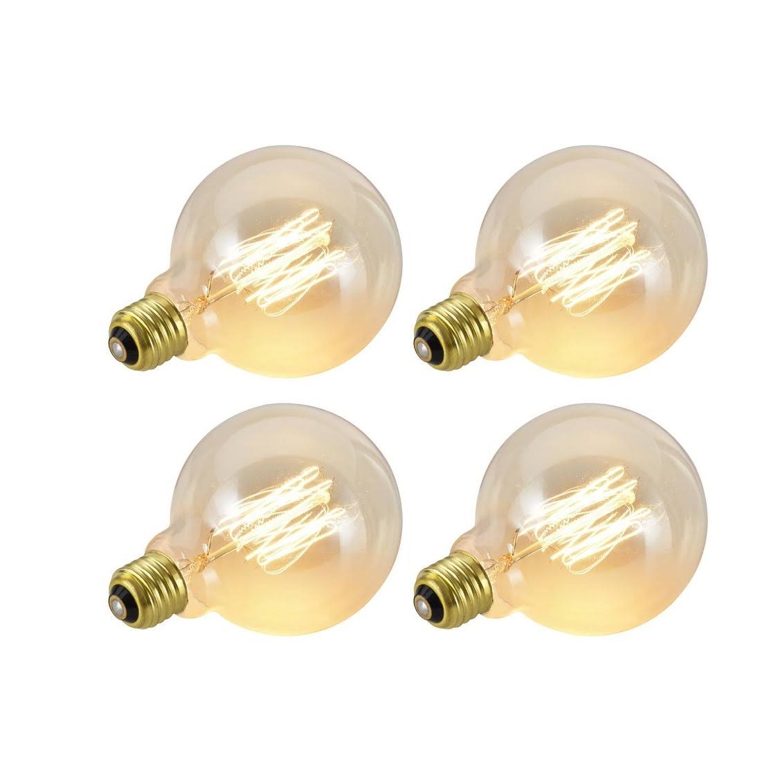 40W E26 Incandescent Edison Globe Light Bulb Set of 4 N77851