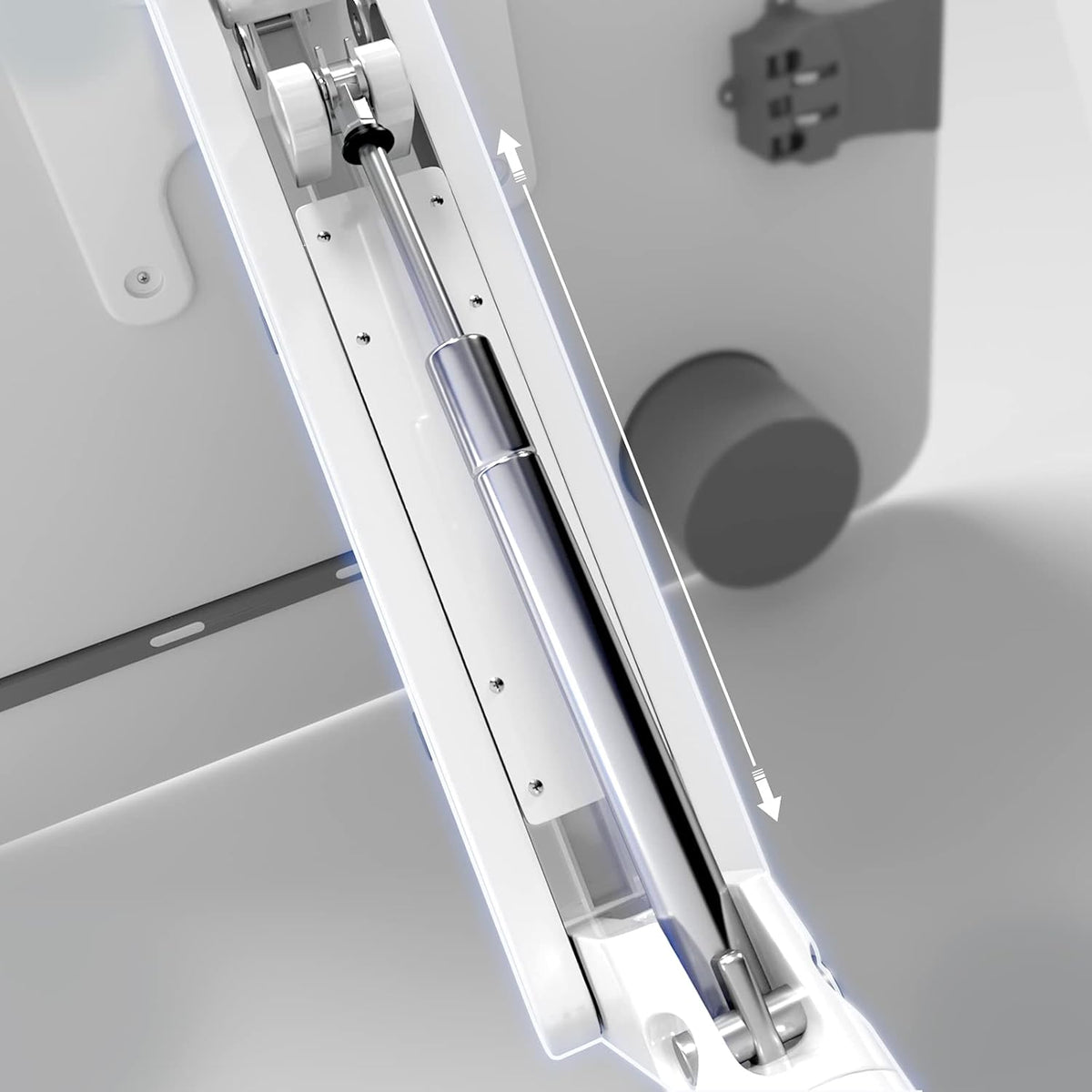 Pneumatic Height Adjustable Mobile Standing Desk T17748