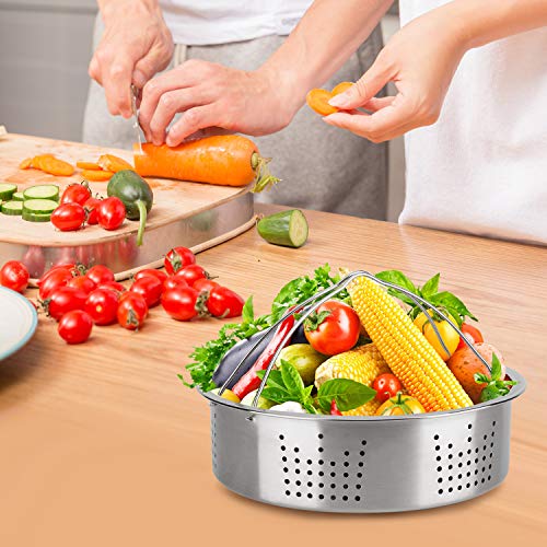 3 Qt Accessories Set for Instant Pot Including Sealing Ring Steamer Basket Springform Pan Egg Rack Trivet A89215
