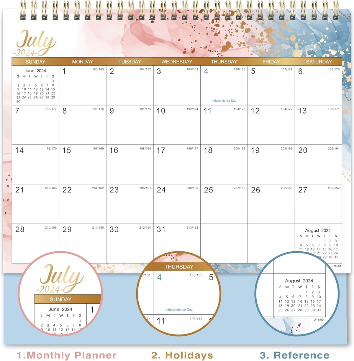 18 Months Standing Flip Desk Calendar P14880