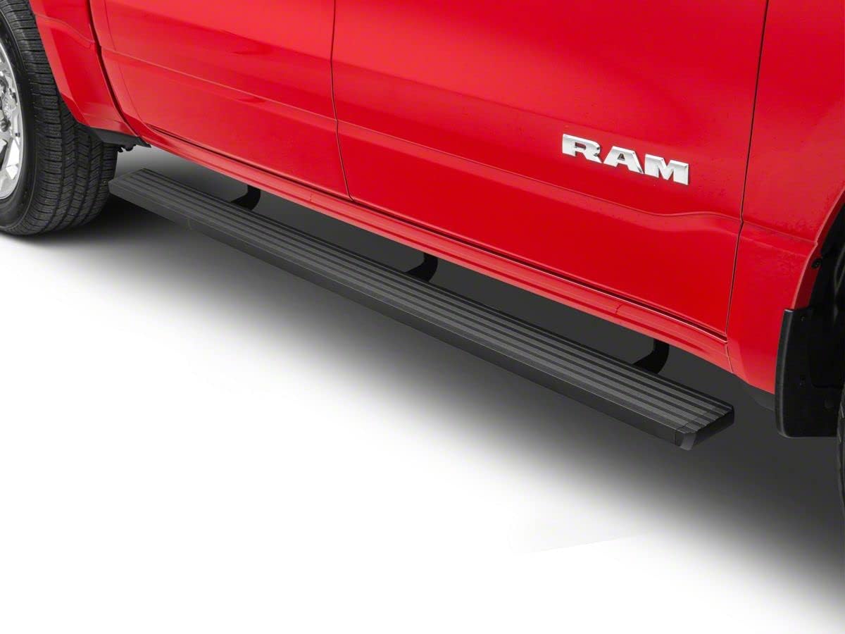 Black Running Boards Compatible with 19-22 RAM 1500 Crew Cab A546