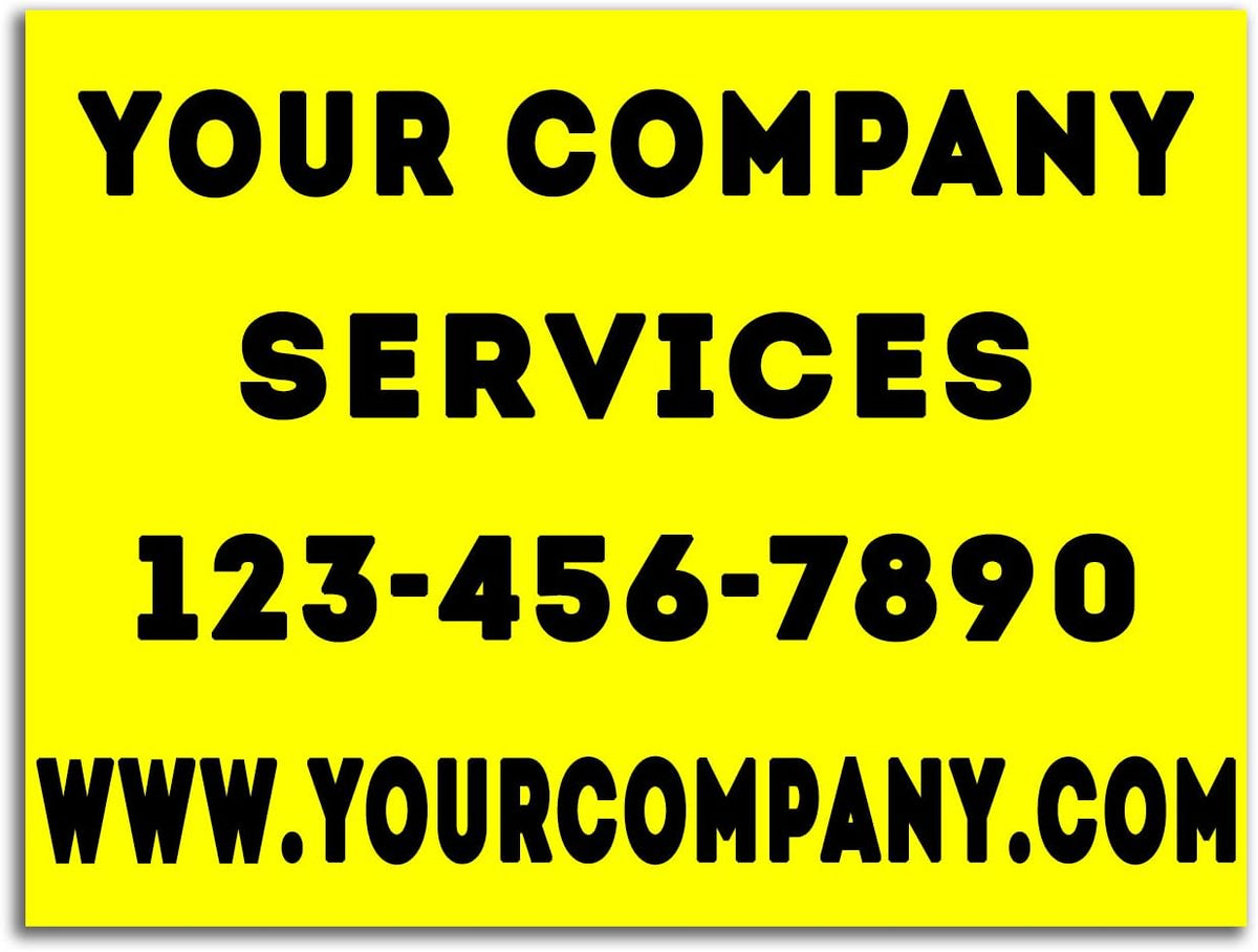 25 Pack Large Yellow 24x18" Double-Sided Yard Signs B9273