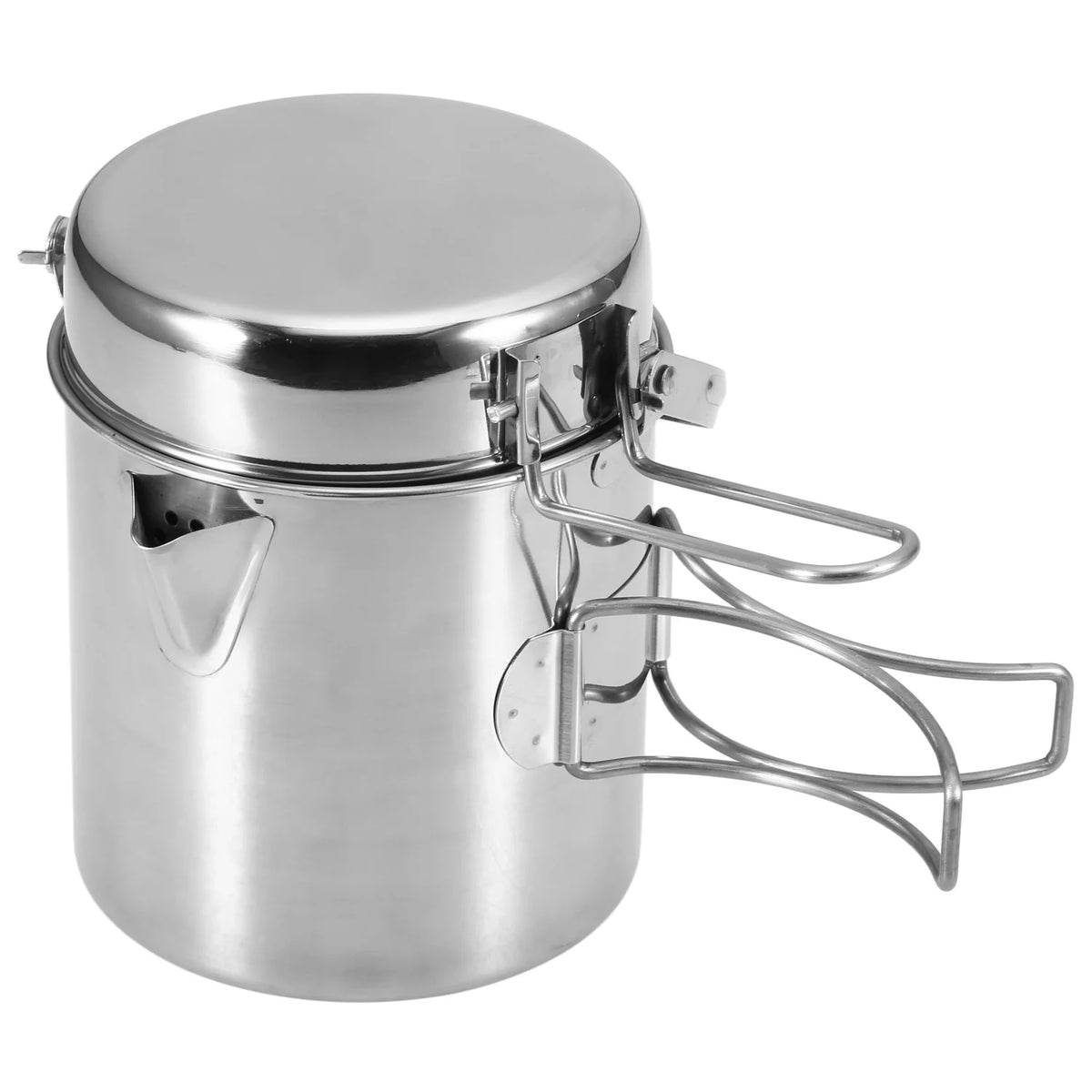 Stainless Steel 1L Cooking Kettle with Foldable Handle V70194