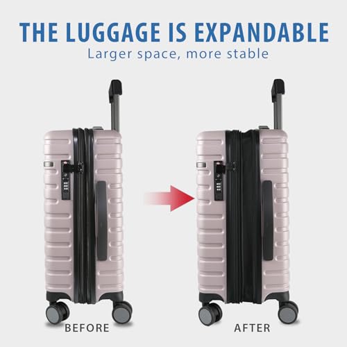 Light Purple 20-Inch Hardside Expandable Carry On Luggage W16710