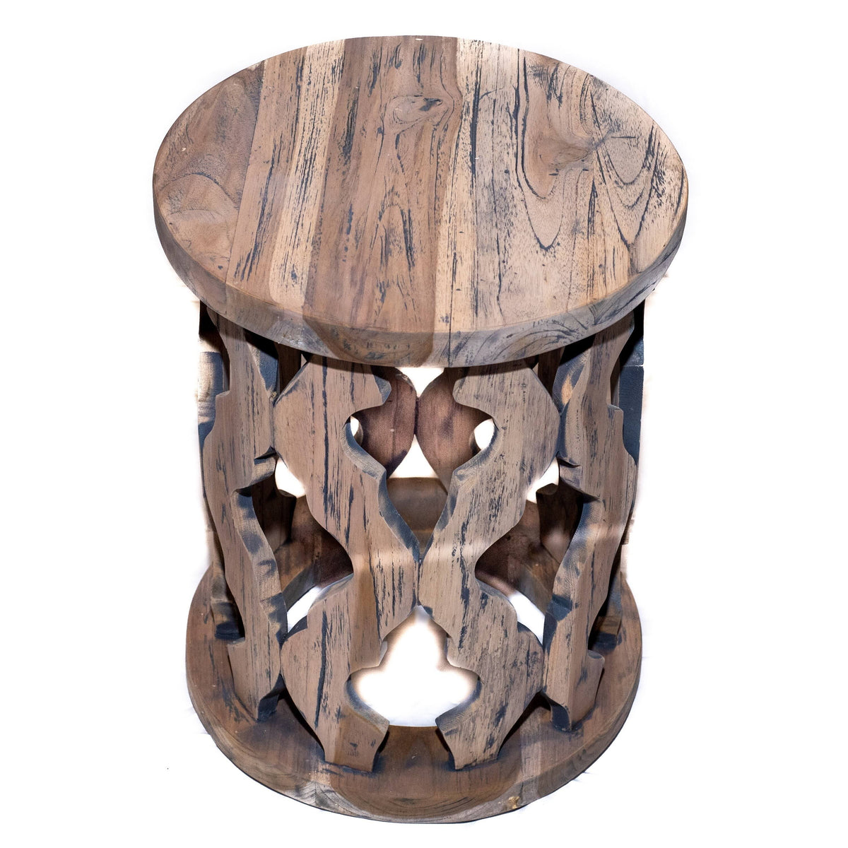 Carved Teak Wood Accent Table V825