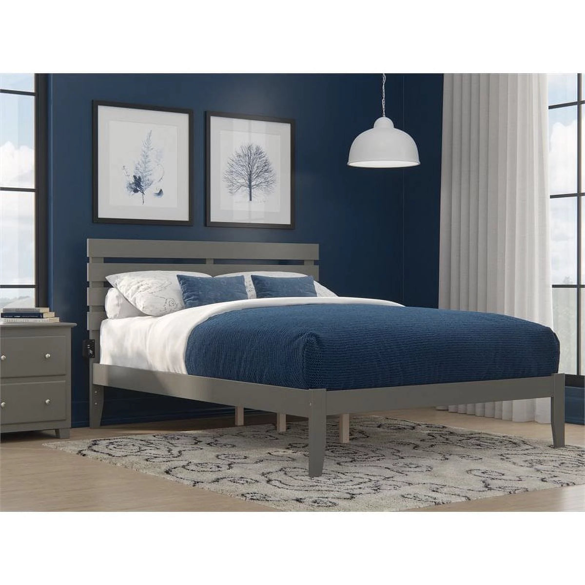 Solid Wood Queen Bed F156