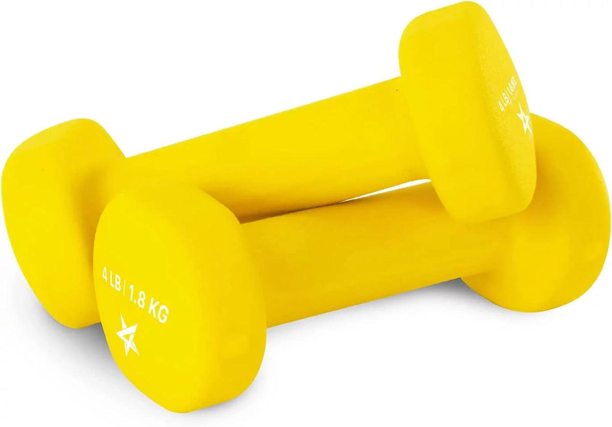 3 lbs Neoprene Dumbbells with Non Slip Grip, Light Green, Pair R28962