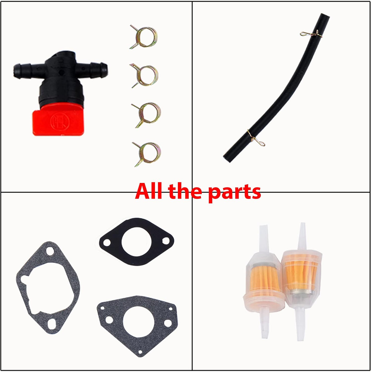 Carburetor with Mounting Gaskets Cleaner Tool Kit Fuel Filter Pack of 2 R360685
