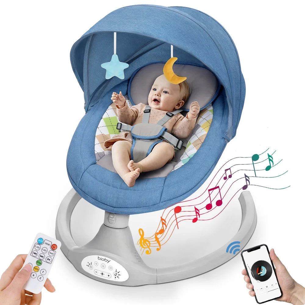 Electric Baby Swing with Remote Control, Grey E414154