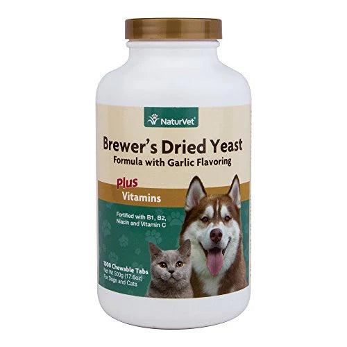 Chewable Tablets with Brewers Dried Yeast and Garlic Flavoring for Dogs and Cats 1000 Count V3274